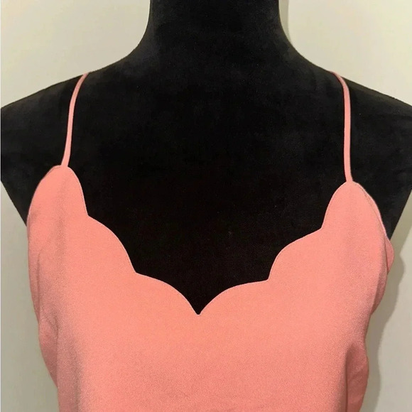 J.Crew Tea Rose Scalloped Racerback Cami - Size 6 - NWOT - Picture 3 of 6